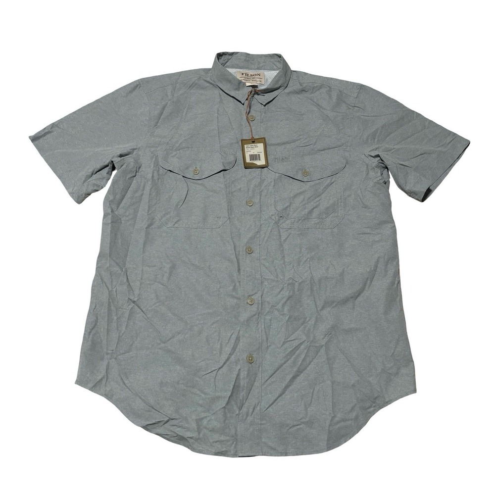 NWT Filson Men's Twin Lakes Short Sleeve Button Up Outdoor Sport Shirt M 23x31 - Picture 1 of 6